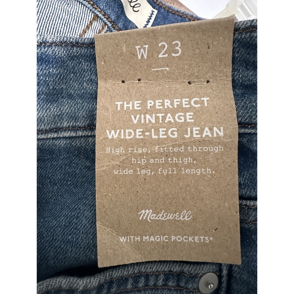 Madewell Women's Blue  The Perfect Vintage Wide-Leg Jeans Size 23 - Picture 6 of 13